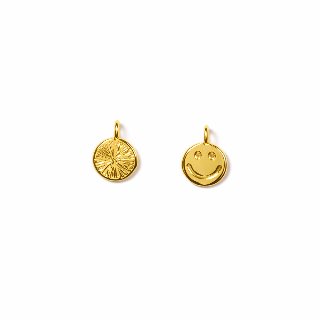 Gold Smiley Face Charm
