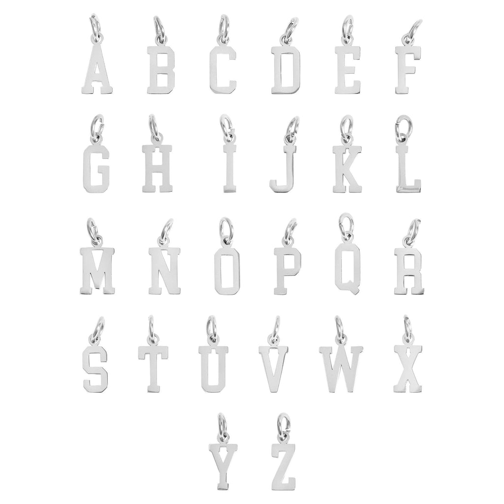 Stainless Steel Small Sport Letter Pendants