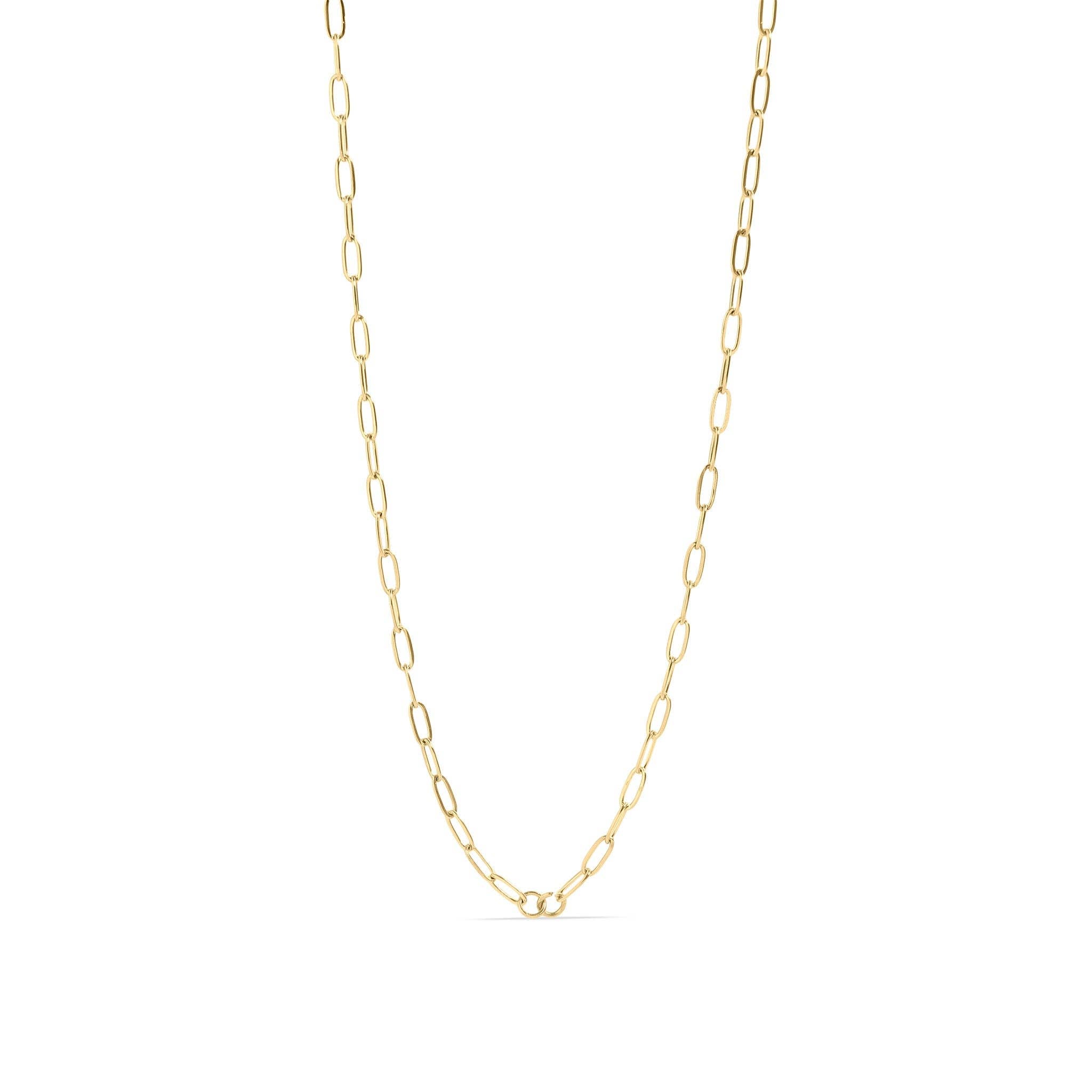 18K Gold PVD Paperclip Connector Chain Necklace