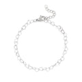 18K Gold PVD Stainless Steel Linked Heart Chain Bracelet