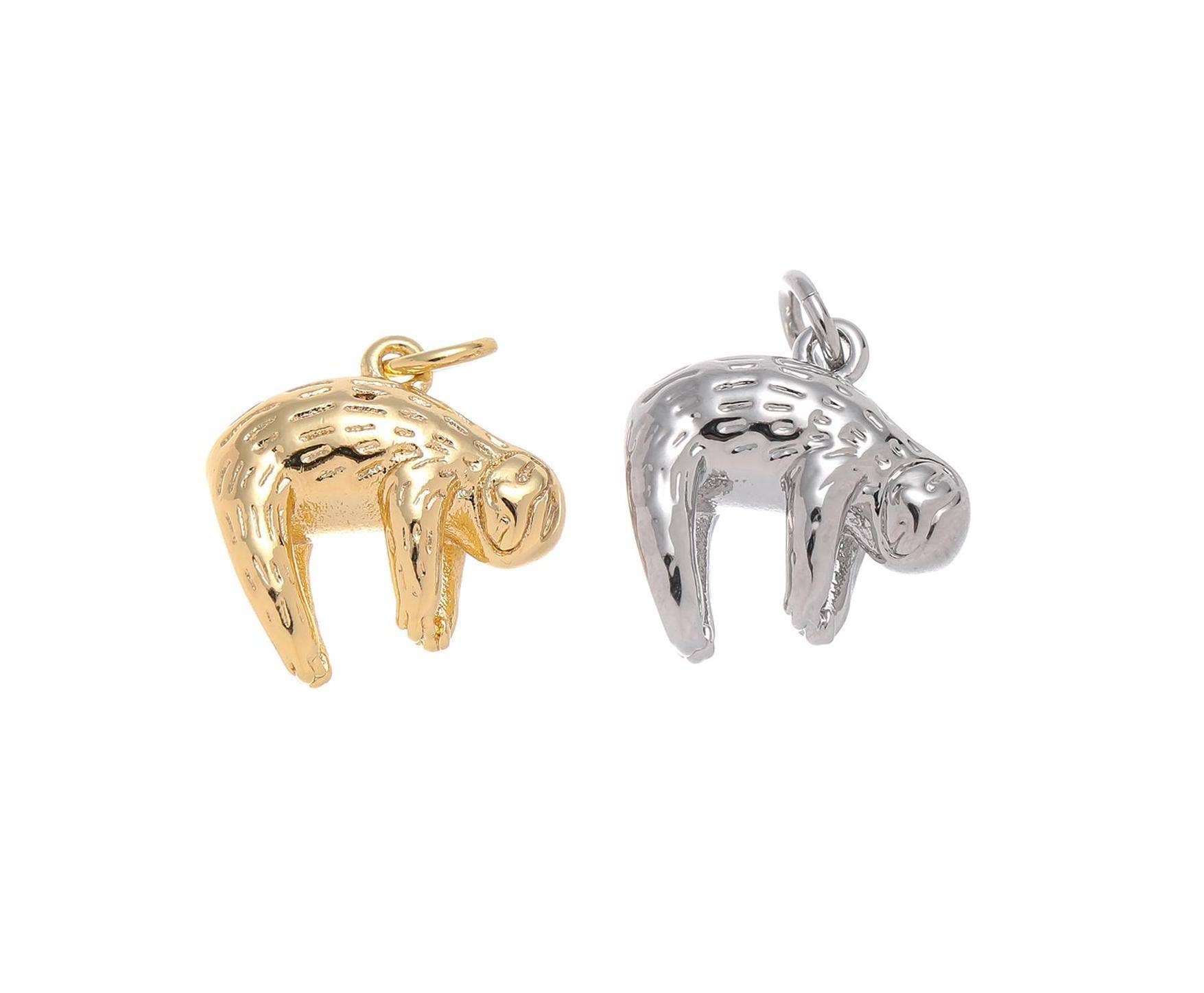 Dainty Sloth Charm | Gold & Silver | Good Luck Jewelry
