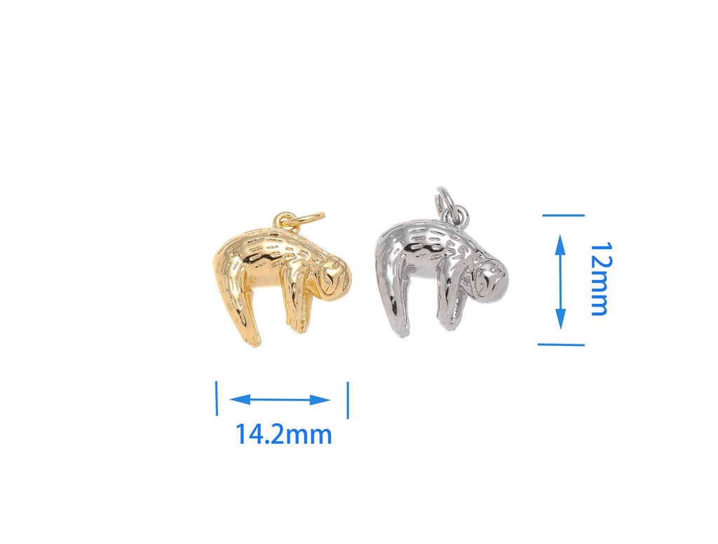 Dainty Sloth Charm | Gold & Silver | Good Luck Jewelry