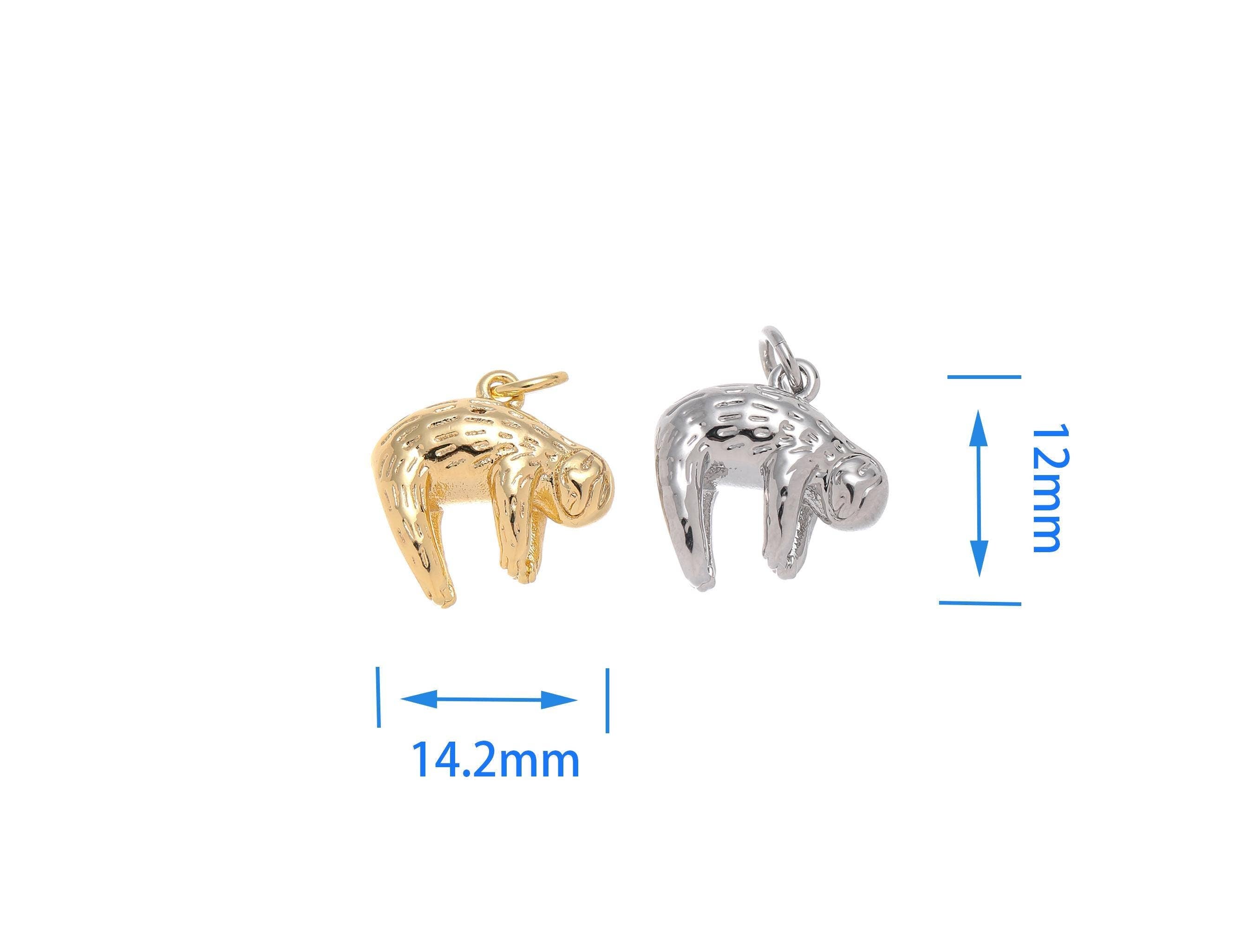 Dainty Sloth Charm | Gold & Silver | Good Luck Jewelry