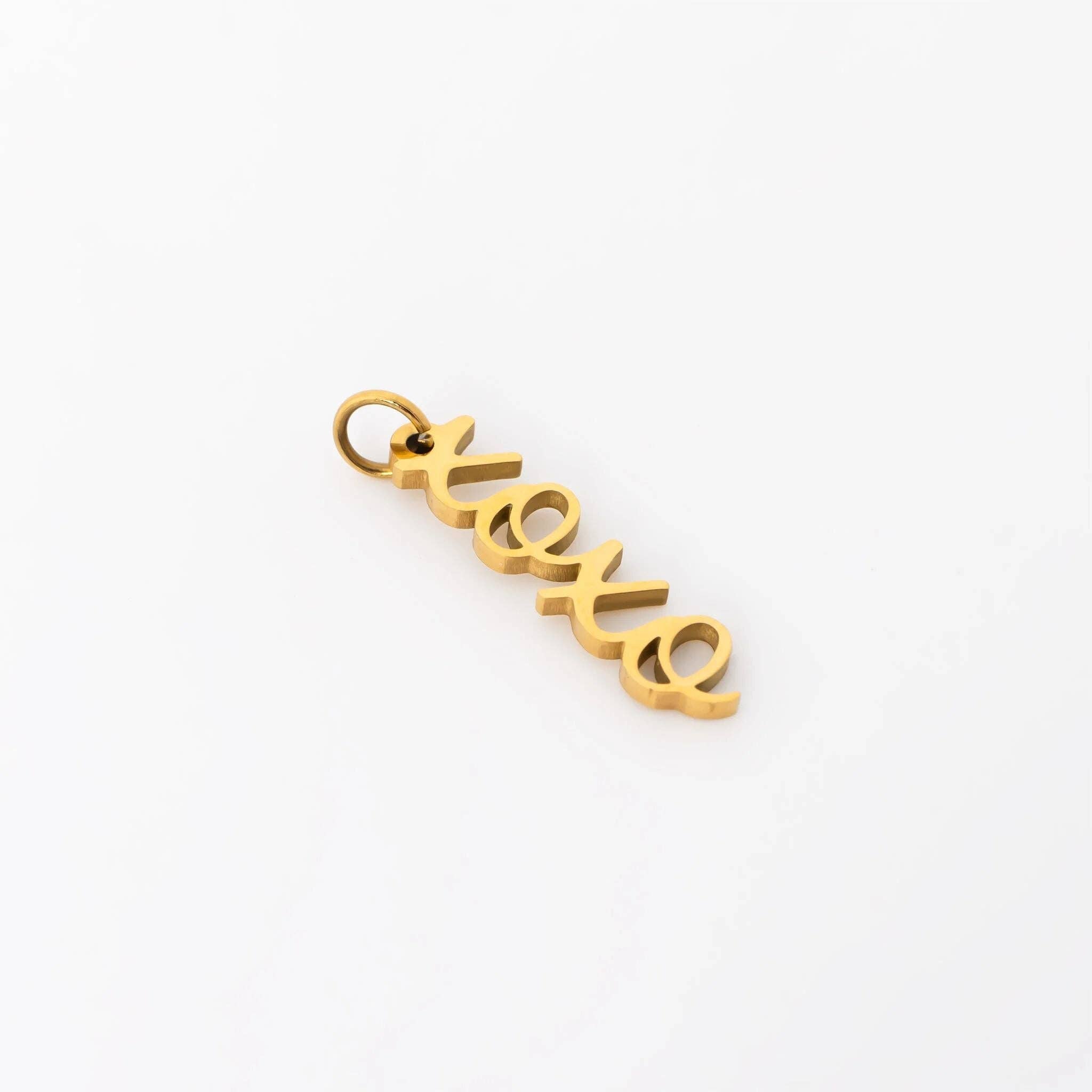 18K Gold PVD Stainless Steel XOXO Charm