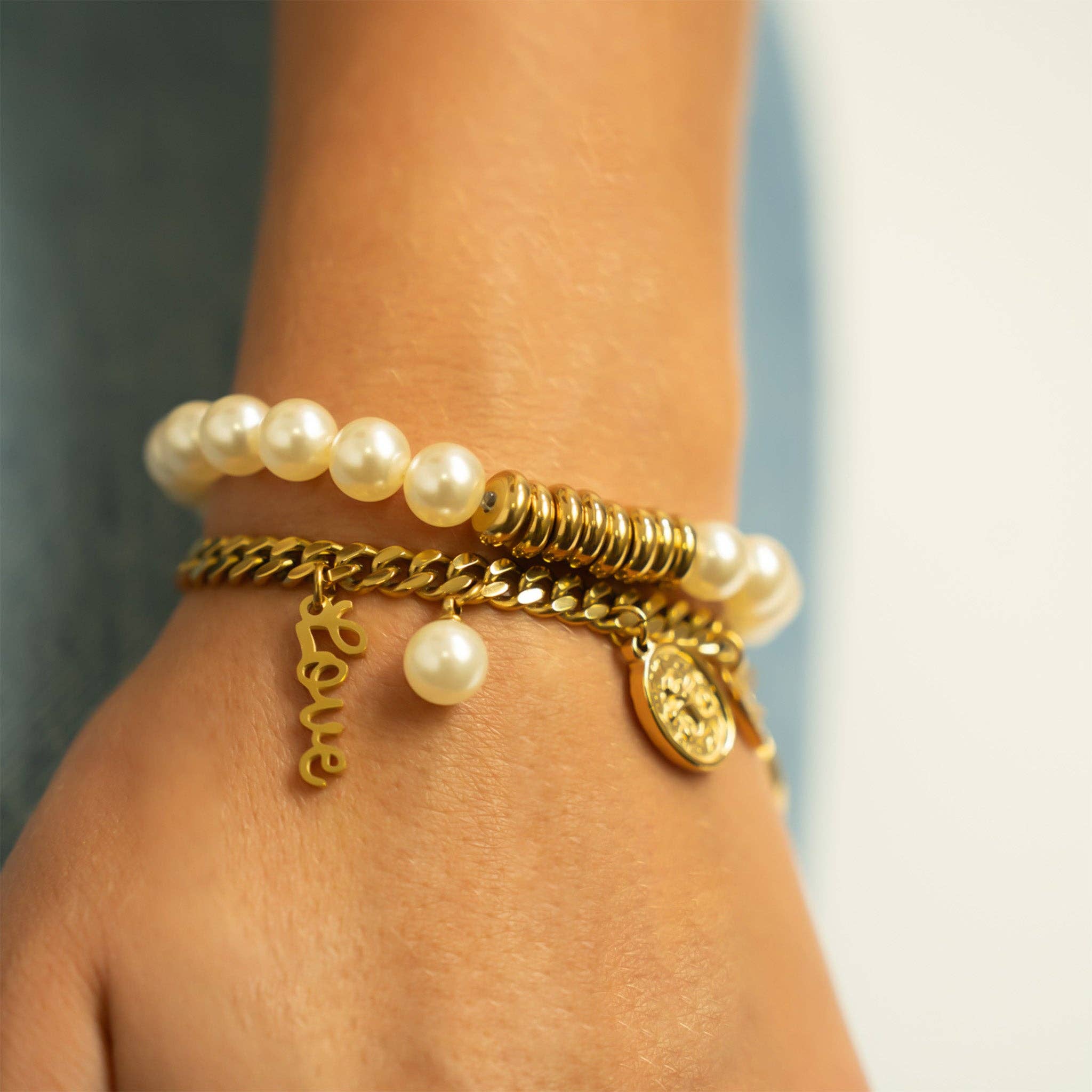 18K Gold PVD Stainless Steel Love Charm