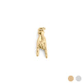 18K Gold PVD Stainless Steel Rock On Hand Charm