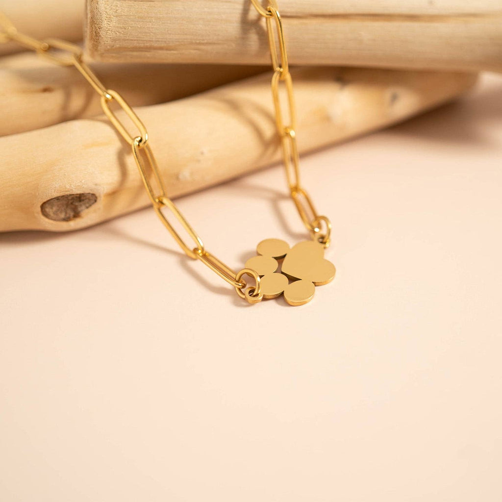18K Gold PVD Paperclip Connector Chain Necklace
