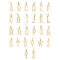 18K Gold PVD Stainless Steel Small Sport Letter Charm
