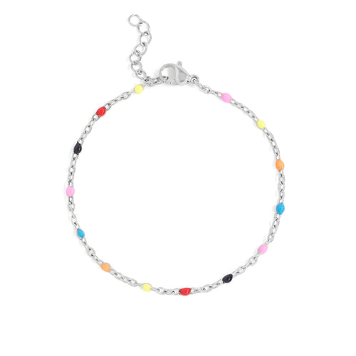 18K Gold PVD Stainless Steel Multicolor Confetti Bracelet