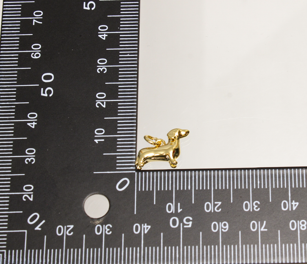 Dachshund Dog Charm | Gold & Silver | Dog Lover Jewelry
