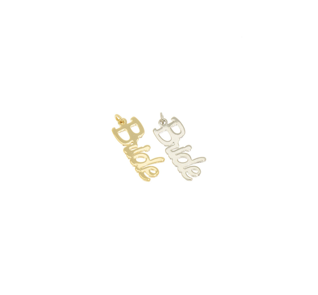 Dainty Monogram "Bride" Charm | Gold & Silver