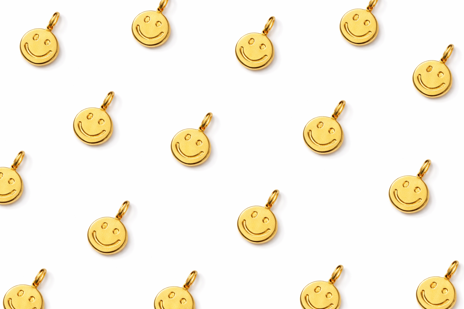 Gold Smiley Face Charm