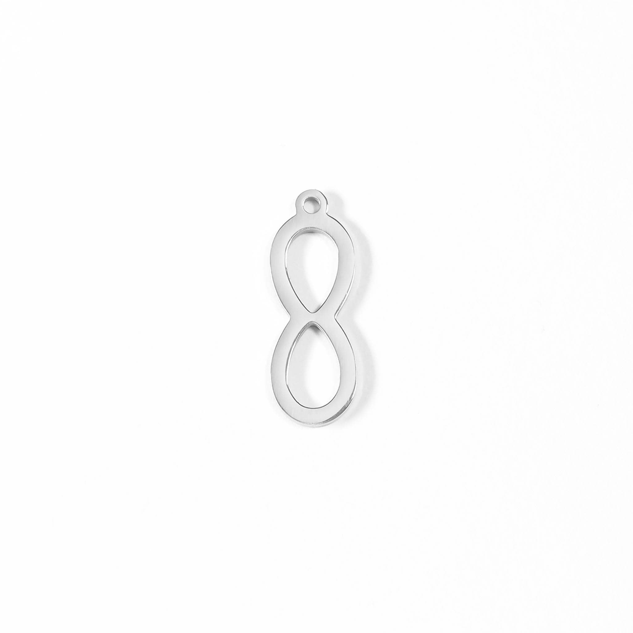 18K Gold PVD Stainless Steel Infinity Charm