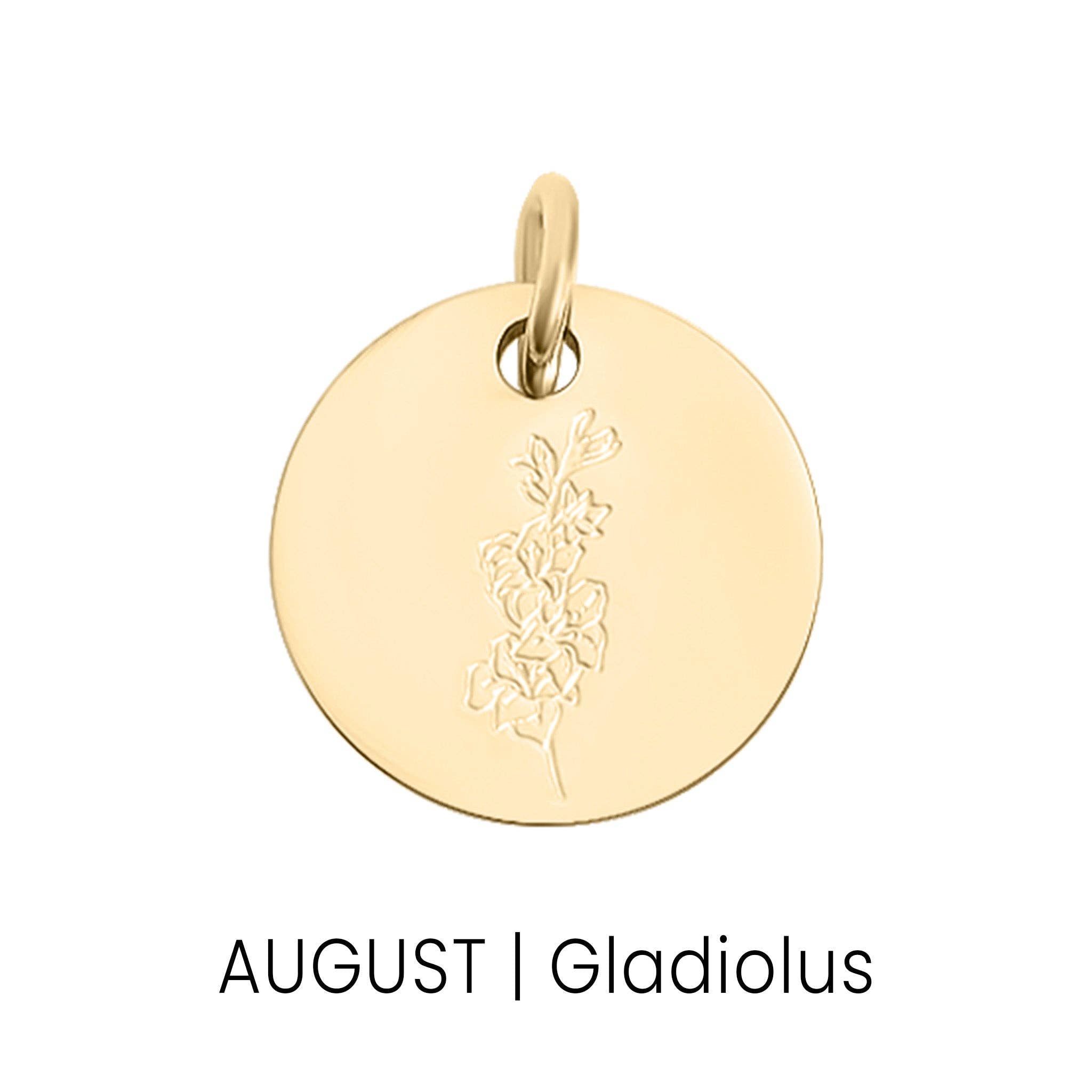 18K Gold PVD Stainless Steel Birth Flower Charm