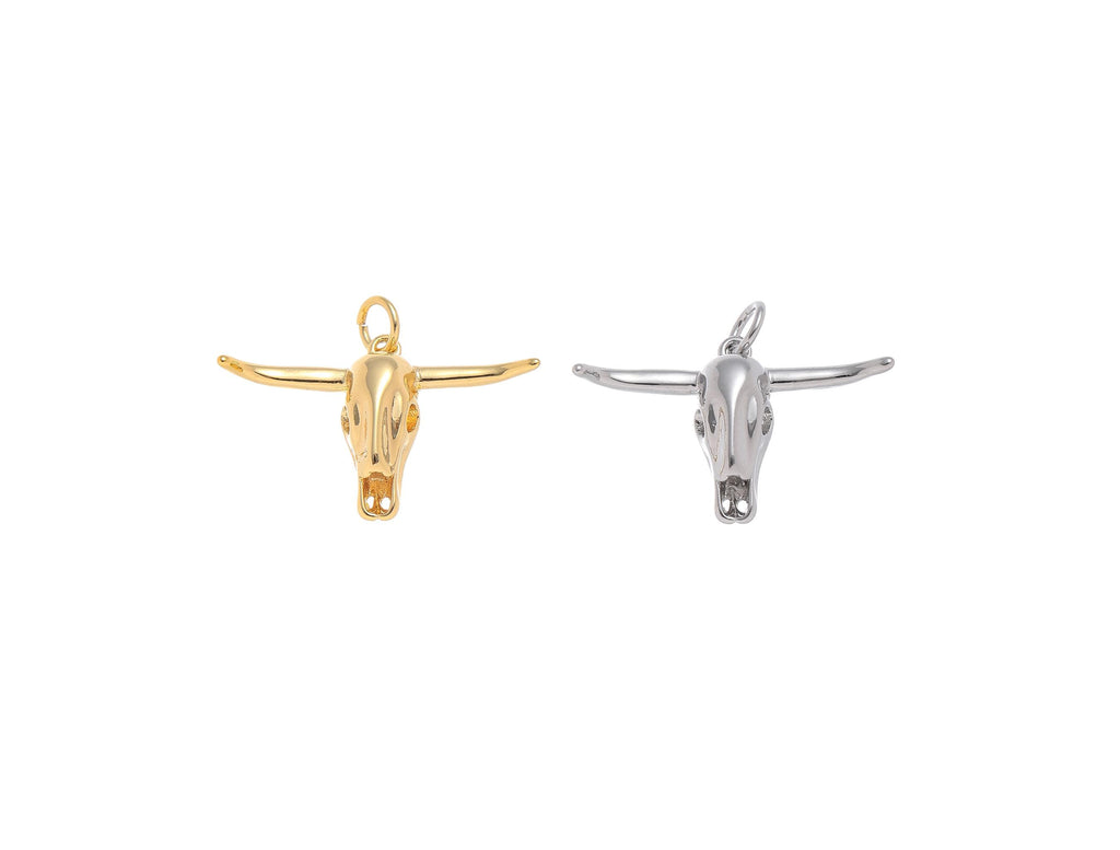 Longhorn Bull Skull Charm