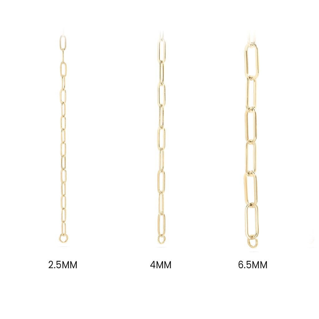 18K Gold PVD Paperclip Connector Chain Necklace
