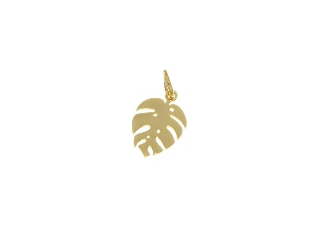 Gold Monstera Leaf Charm