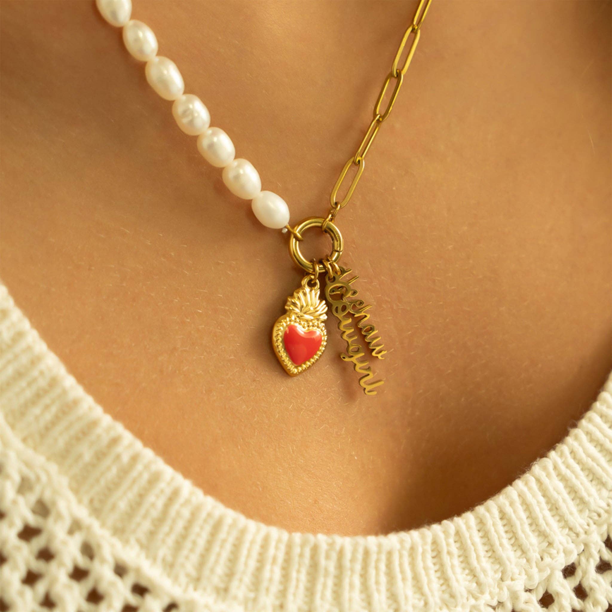 18K Gold Stainless Steel Cowgirl Charm