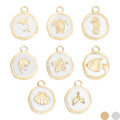 18K Gold PVD Sea Life Epoxy Charms