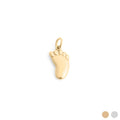 18K Gold PVD Stainless Steel Baby Foot Charm