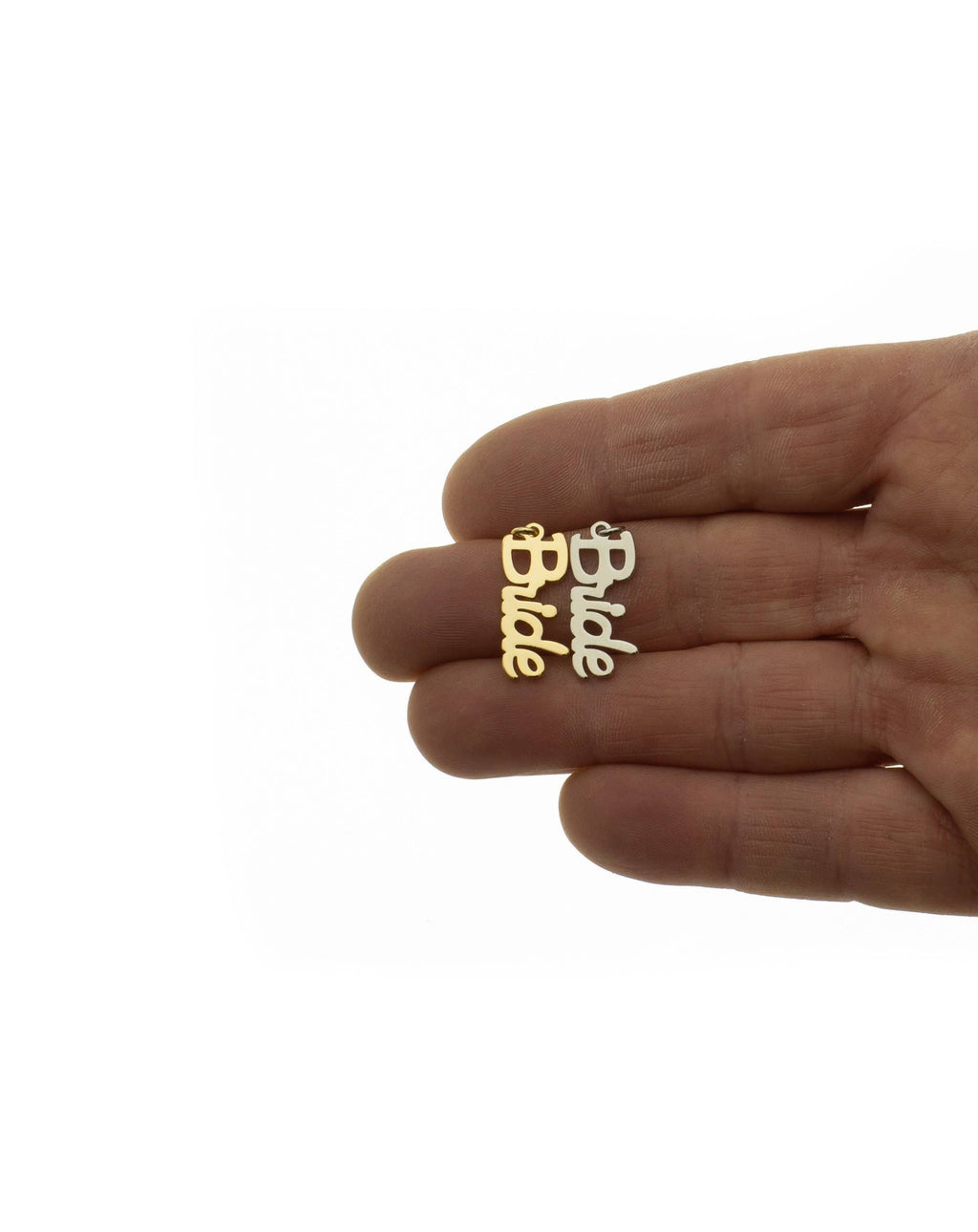 Dainty Monogram "Bride" Charm | Gold & Silver