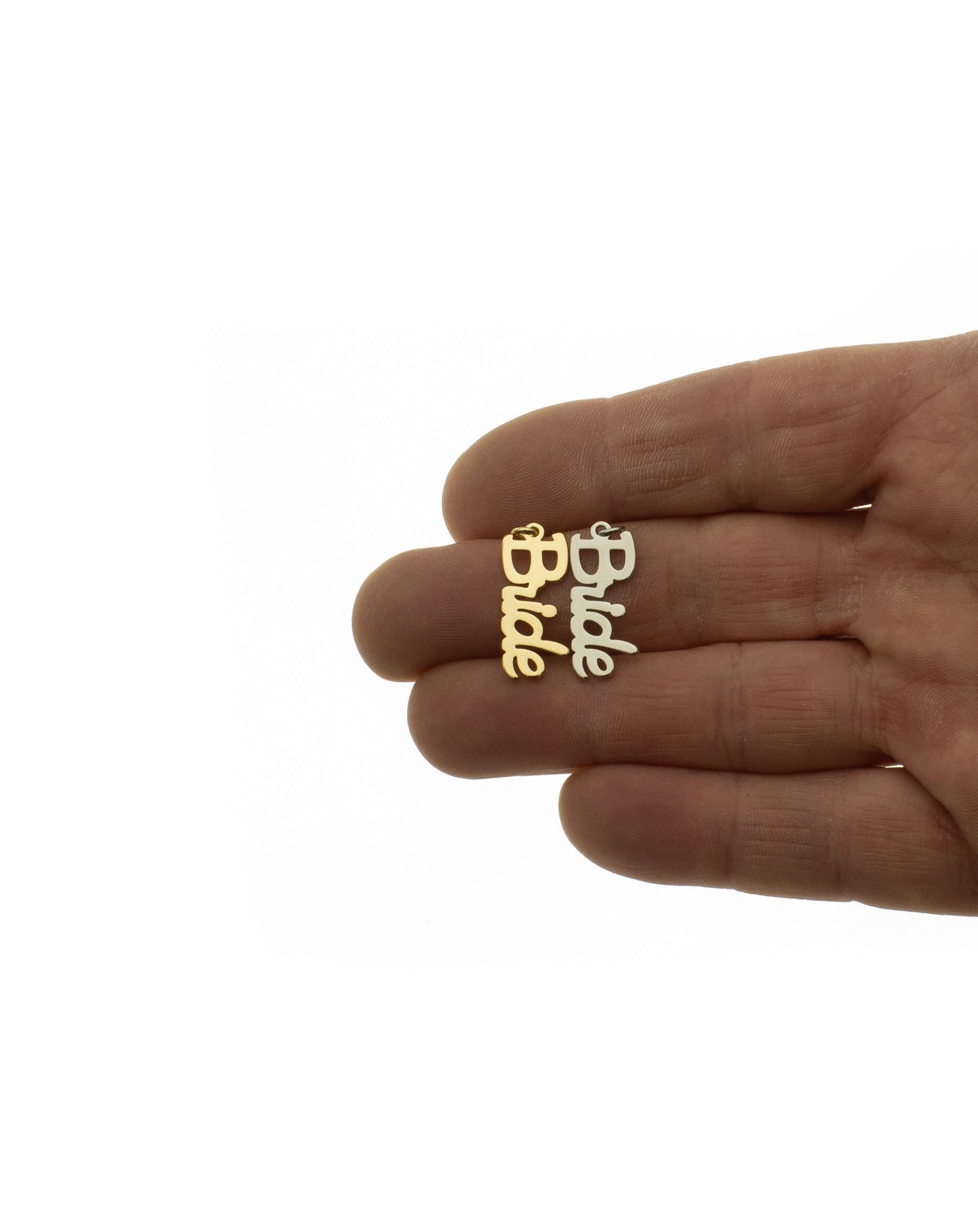 Dainty Monogram "Bride" Charm | Gold & Silver