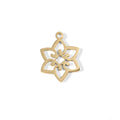 18K Gold PVD Stainless Steel Flower Charm / PDL0082