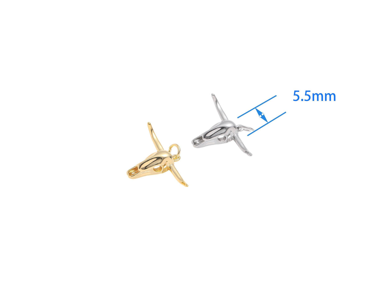 Longhorn Bull Skull Charm