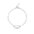 18K Gold PVD Stainless Steel Paperclip Carabiner Bracelet