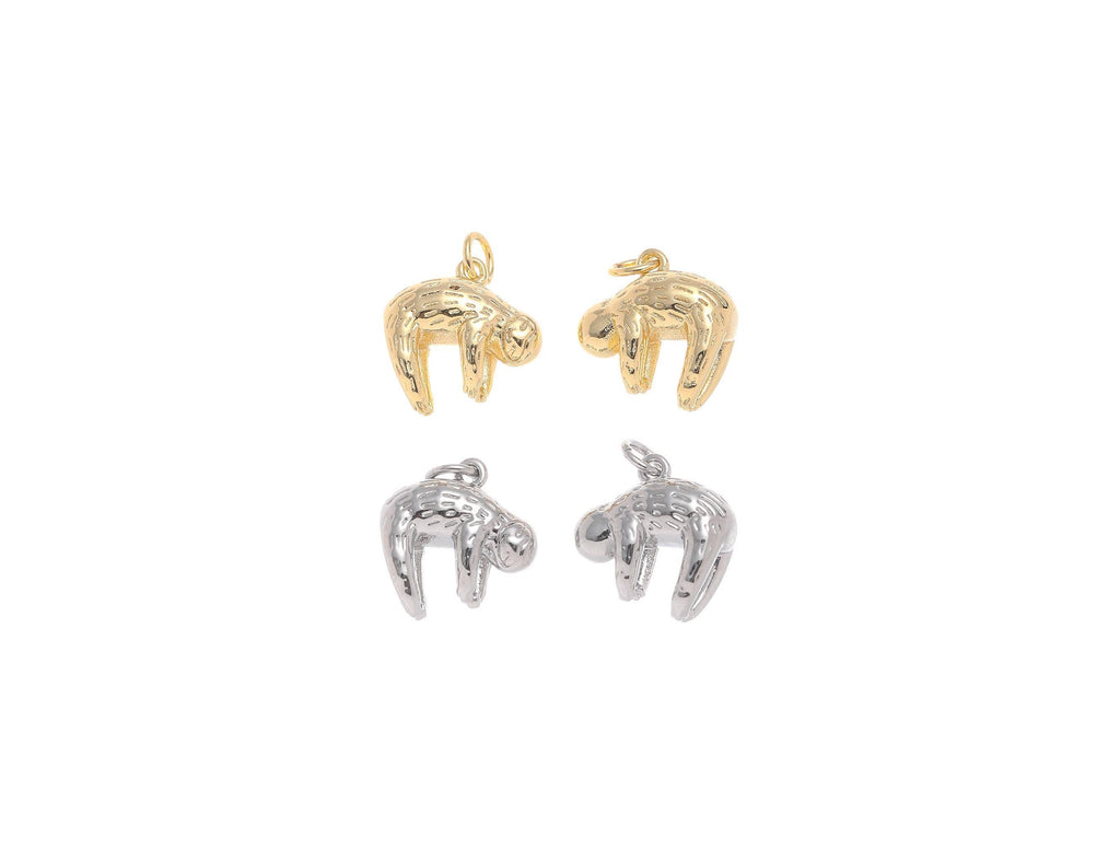 Dainty Sloth Charm | Gold & Silver | Good Luck Jewelry