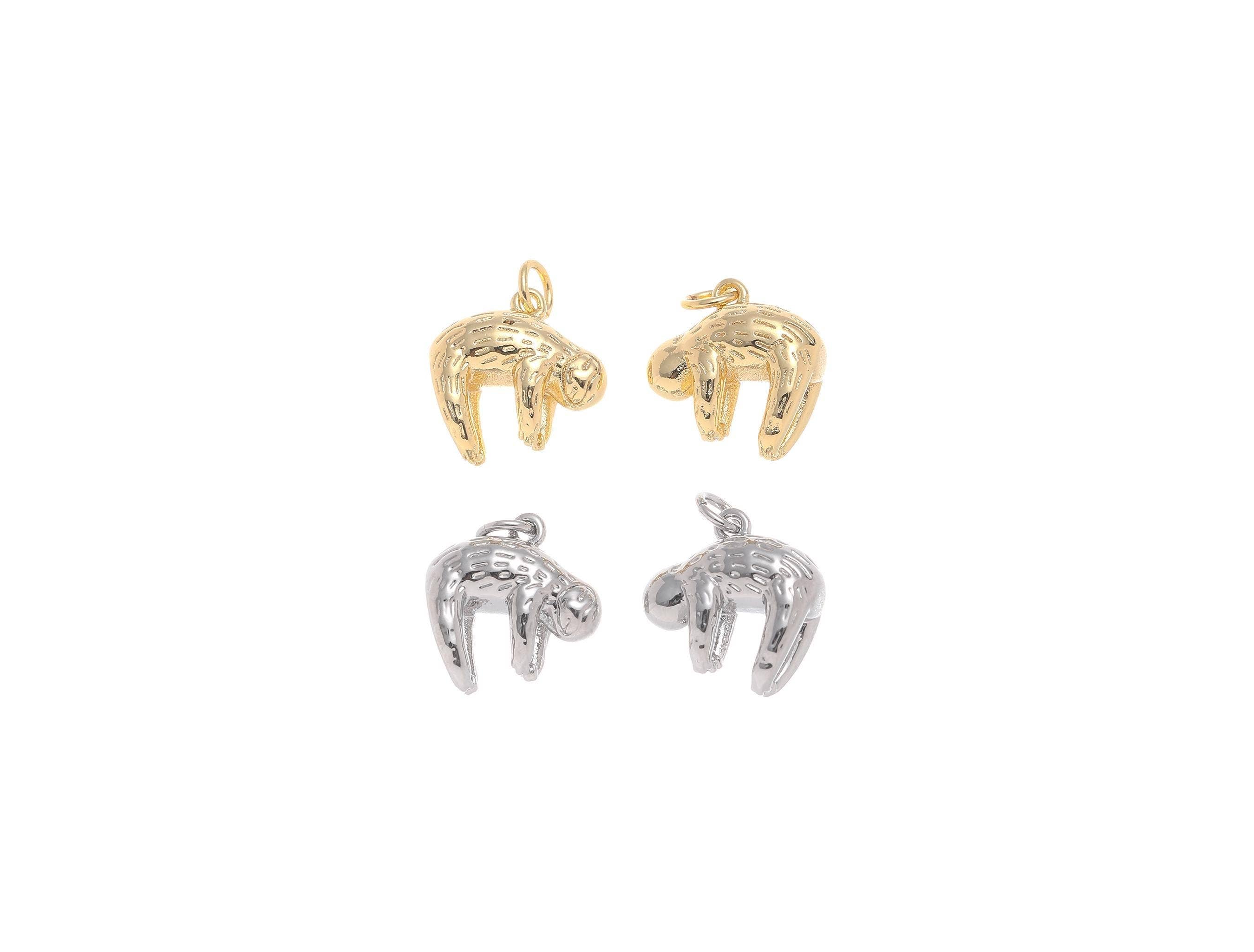 Dainty Sloth Charm | Gold & Silver | Good Luck Jewelry