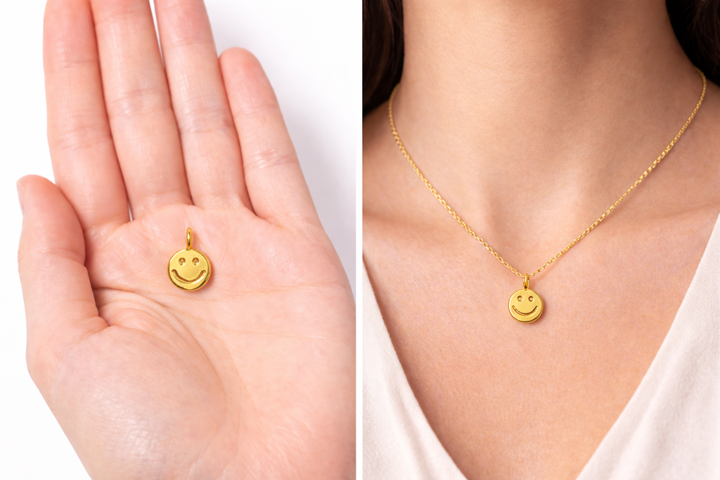 Gold Smiley Face Charm