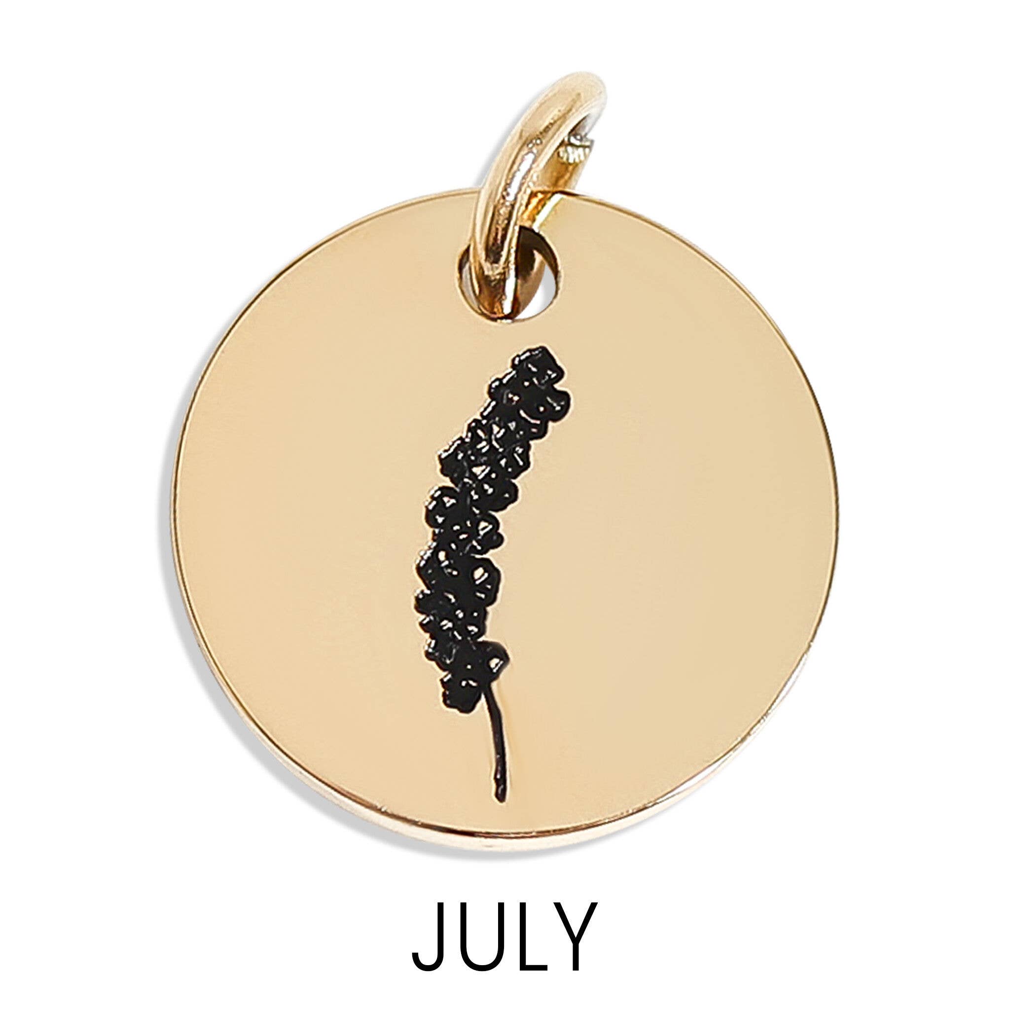 18K Gold PVD Stainless Steel Birth Flower Charm