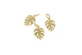 Gold Monstera Leaf Charm