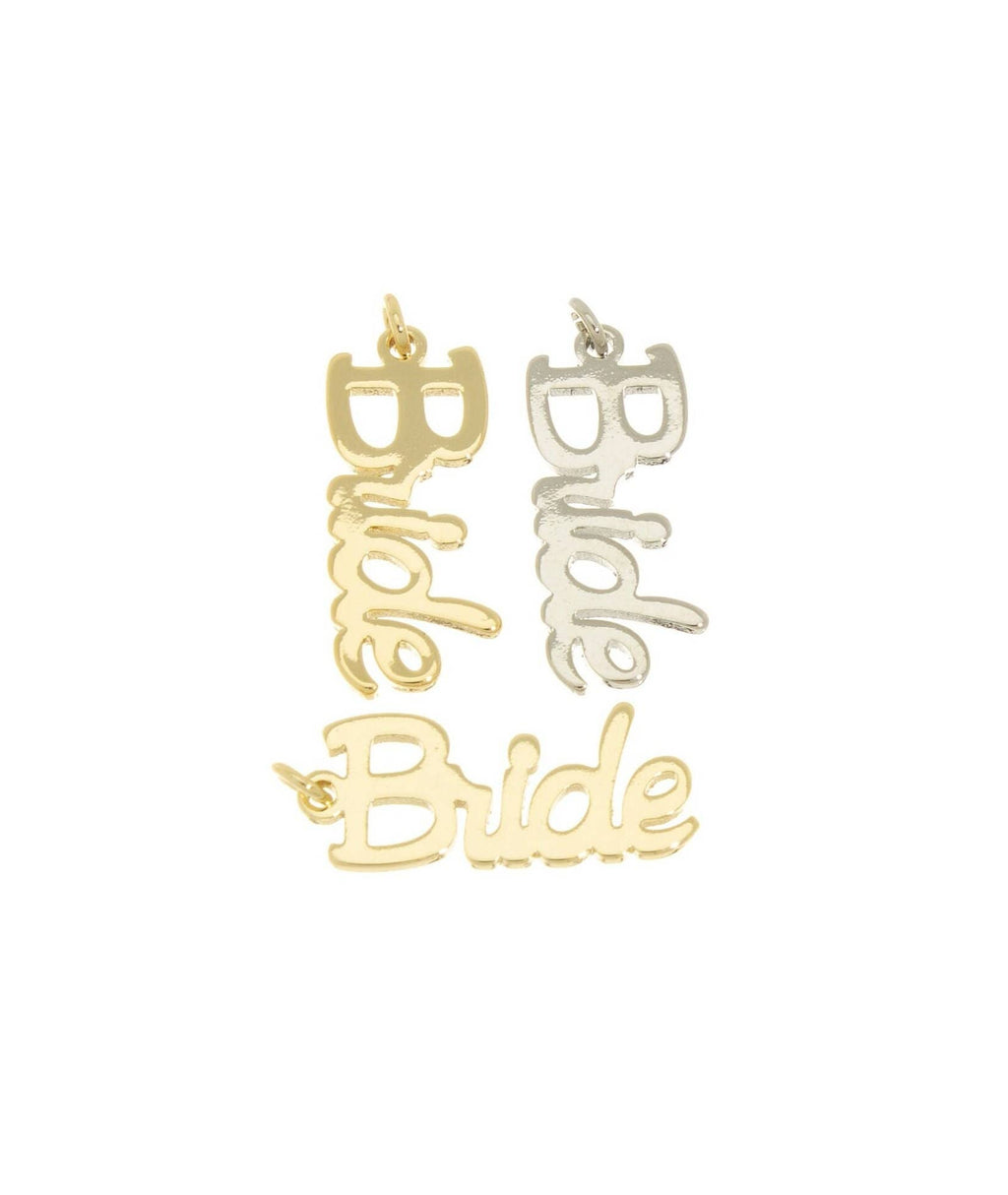 Dainty Monogram "Bride" Charm | Gold & Silver