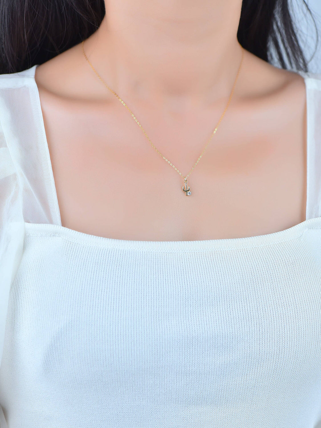 Gold Cactus Charm
