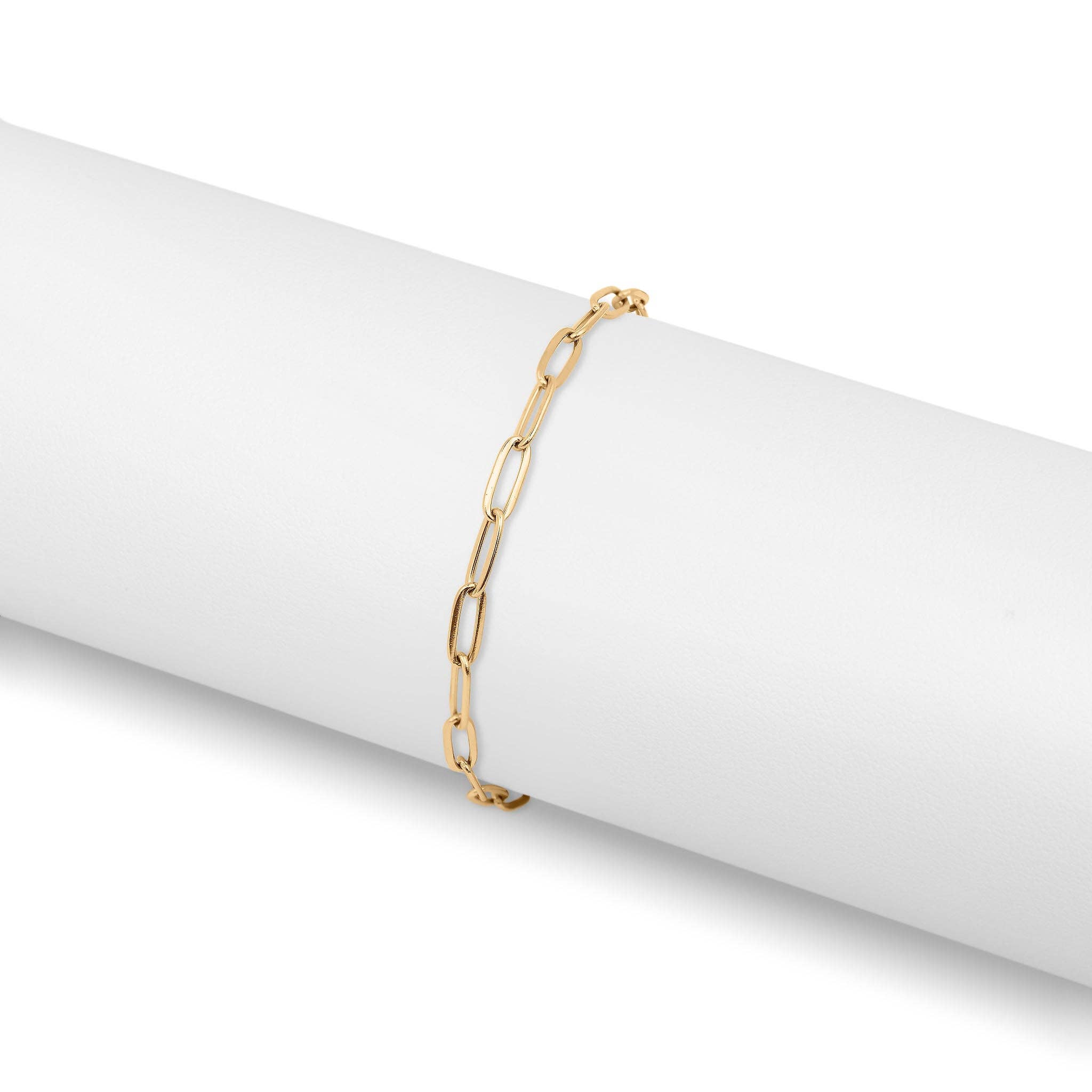 18K Gold PVD Paperclip Chain Anklet