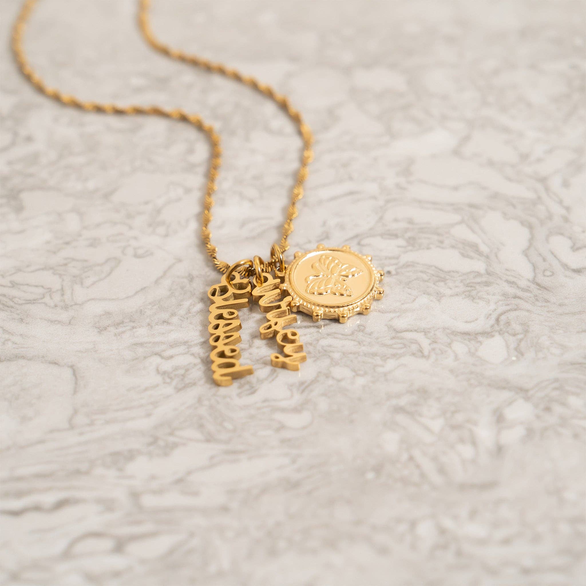 18K Gold PVD Stainless Steel "Wifey" Charm