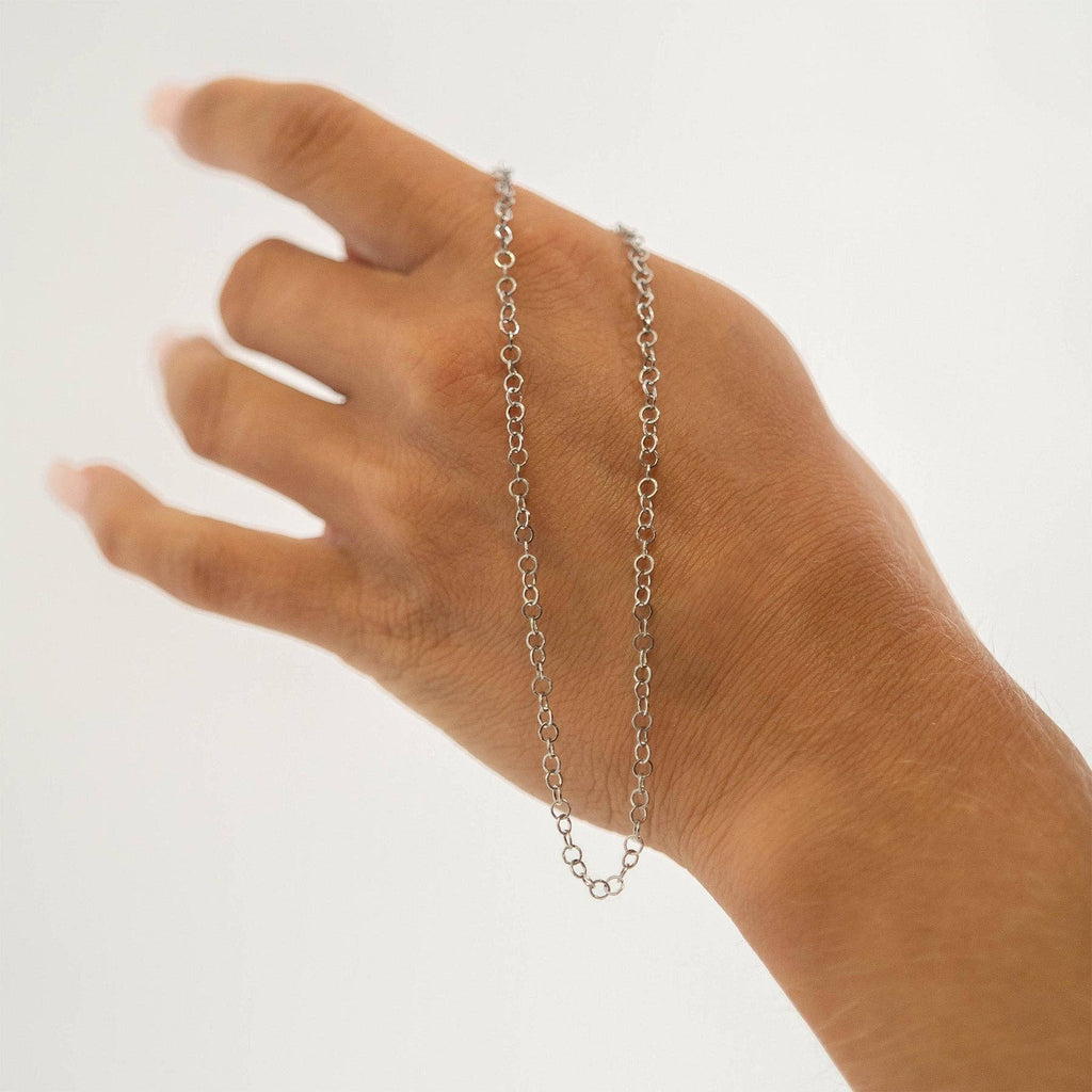 18K Gold PVD Stainless Steel Linked Heart Chain Bracelet