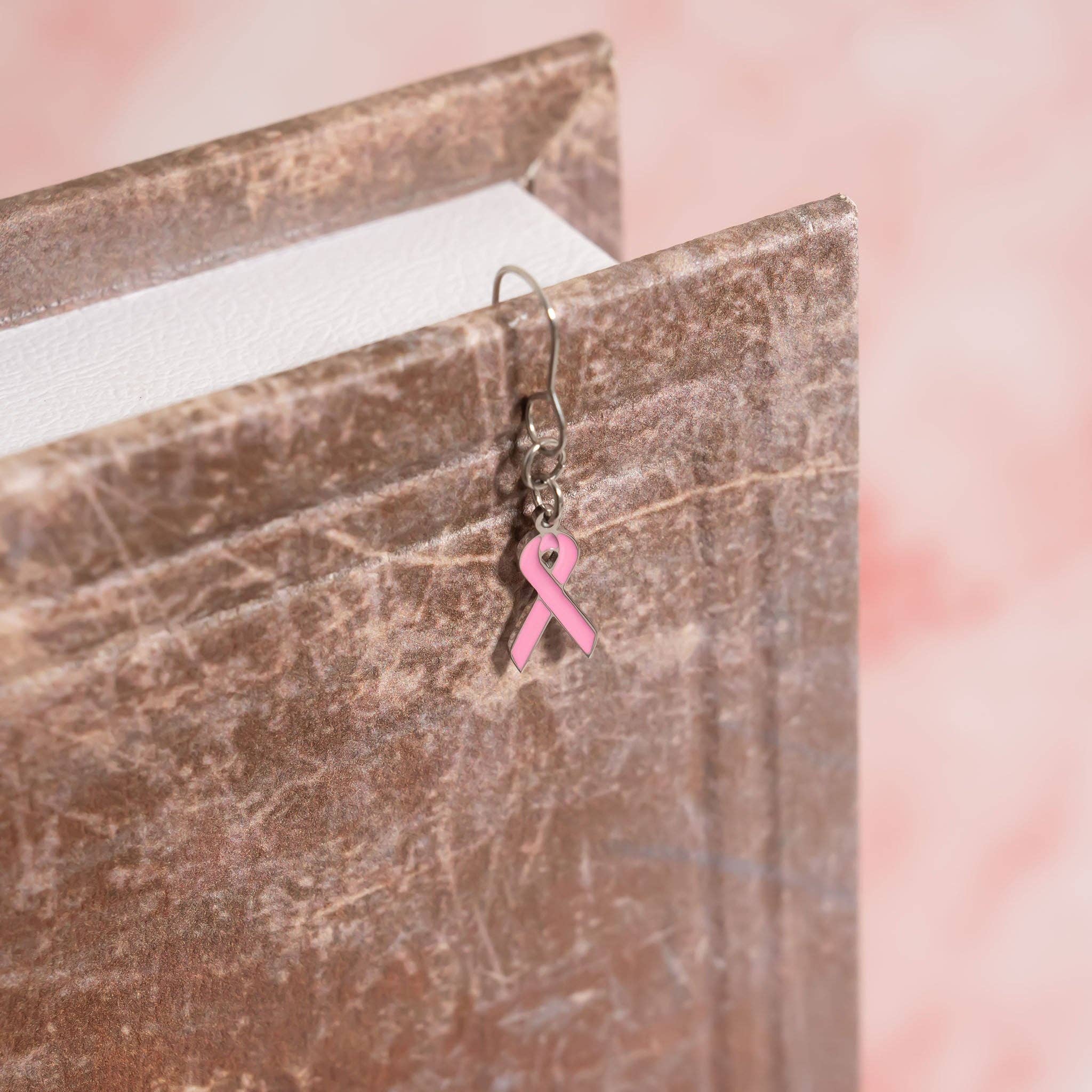 Breast Cancer Awareness Pink Ribbon Charm