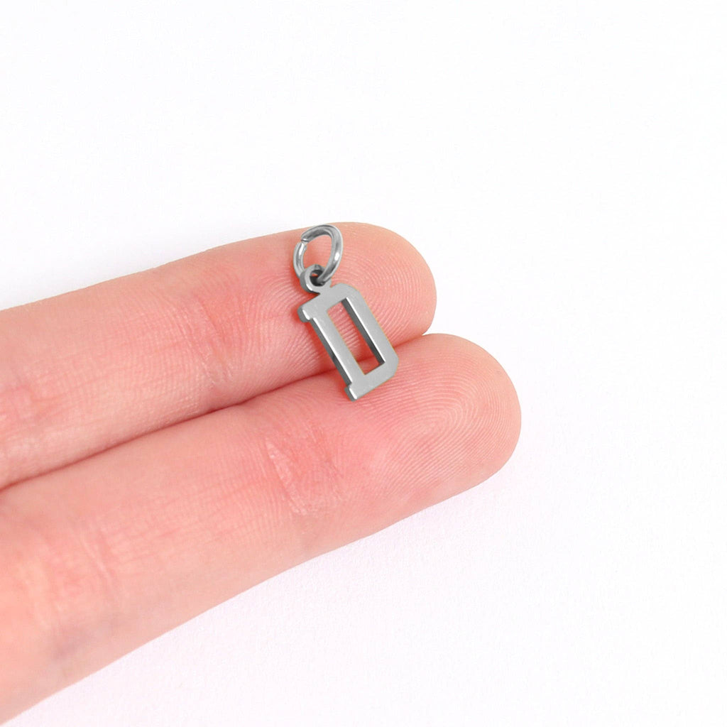 Stainless Steel Small Sport Letter Pendants