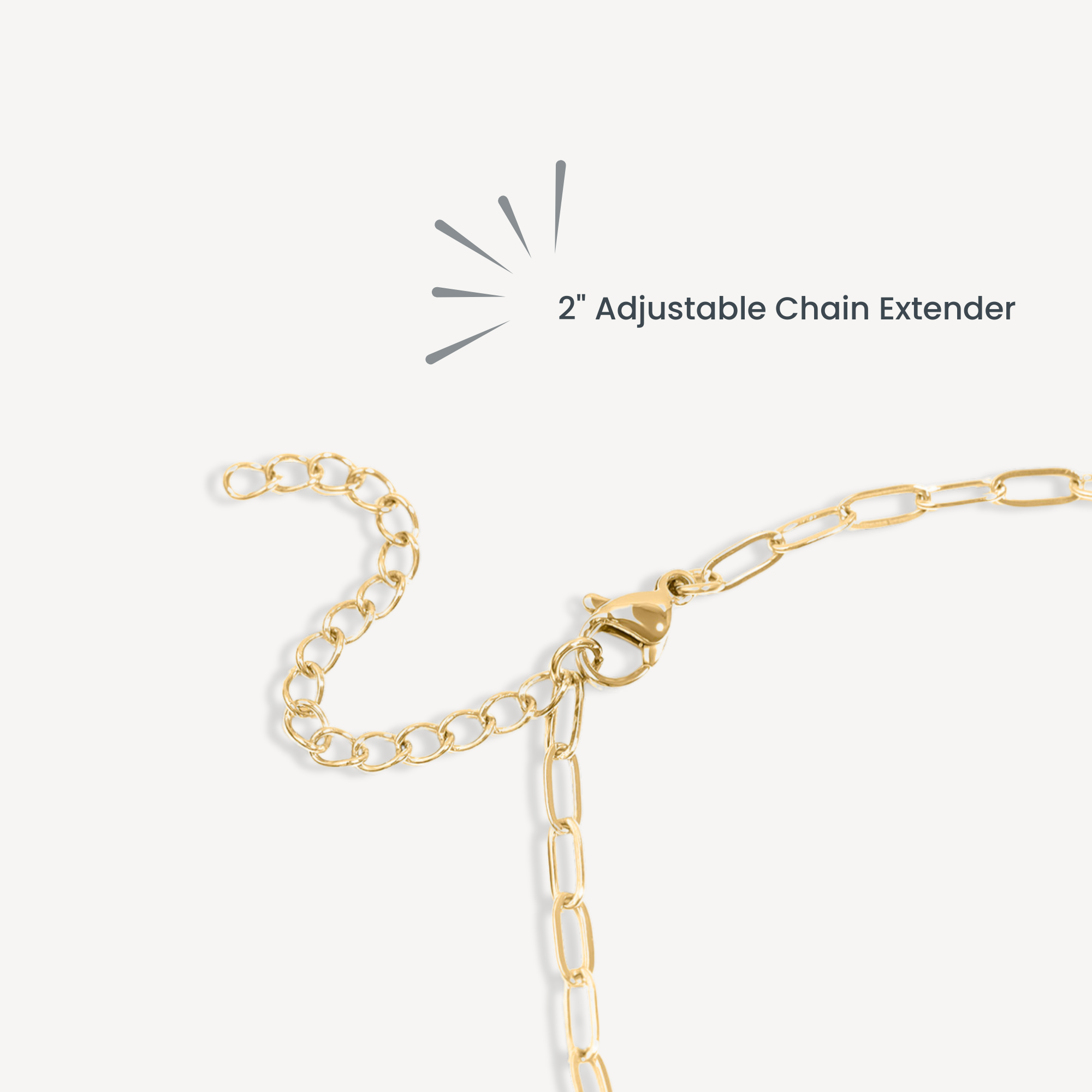 18K Gold PVD Paperclip Connector Chain Necklace