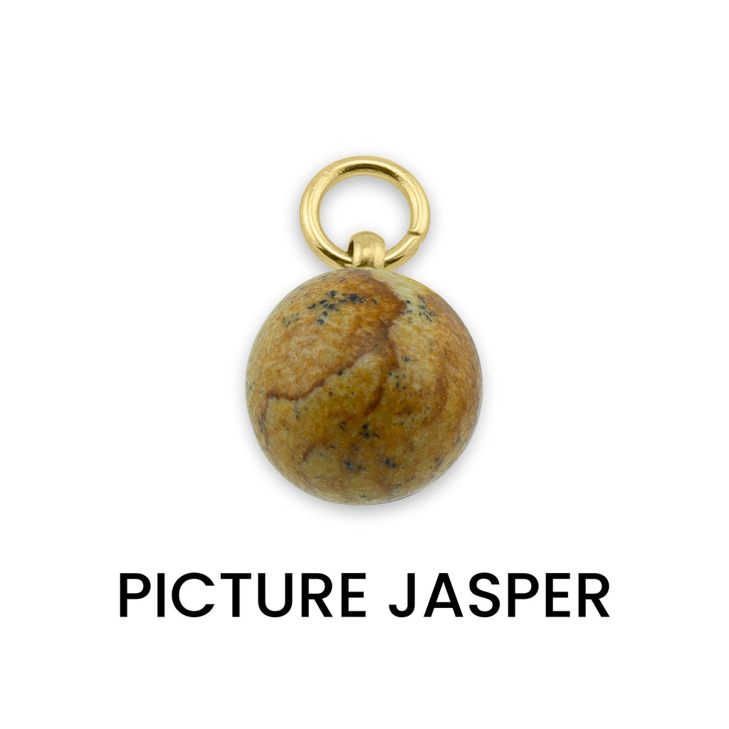 18K Gold PVD Semi-Precious Natural Stone Charms