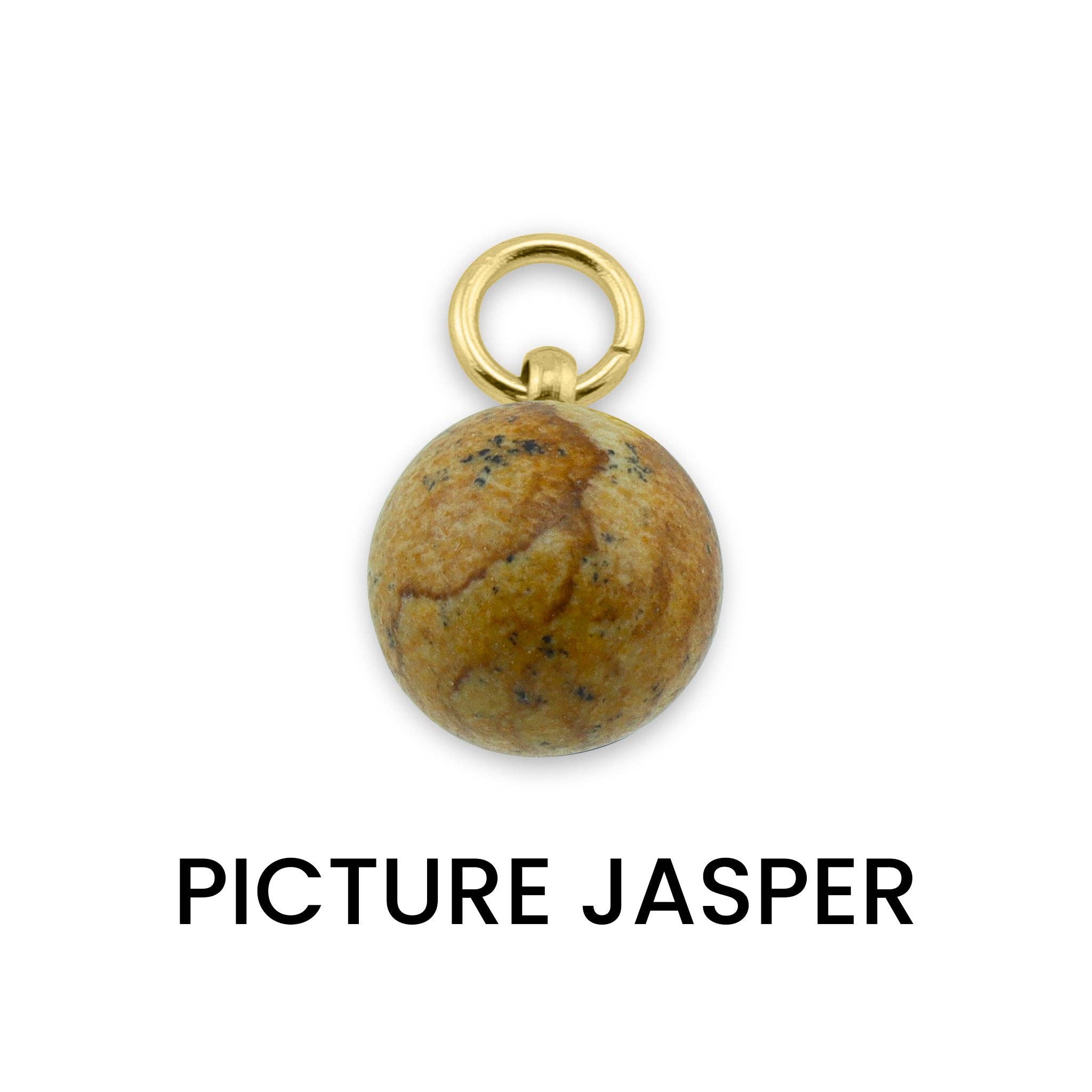 18K Gold PVD Semi-Precious Natural Stone Charms