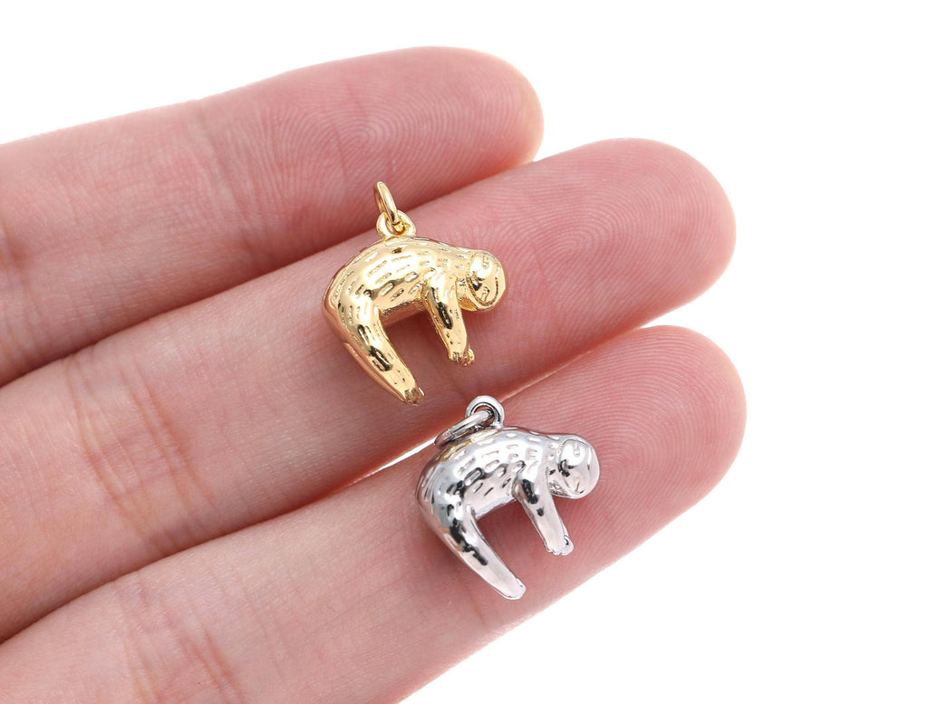 Dainty Sloth Charm | Gold & Silver | Good Luck Jewelry
