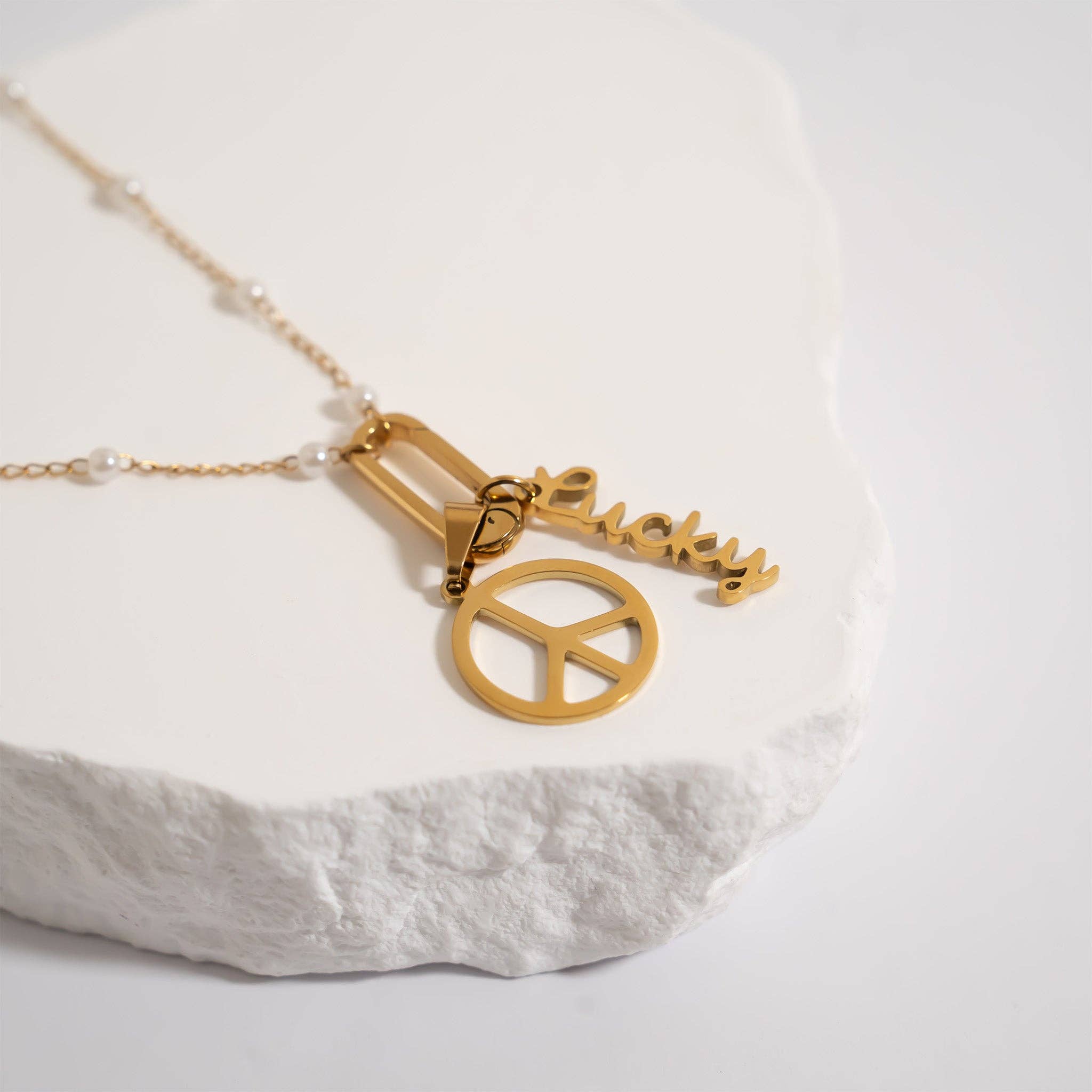 18K Gold PVD Stainless Steel Lucky Charm