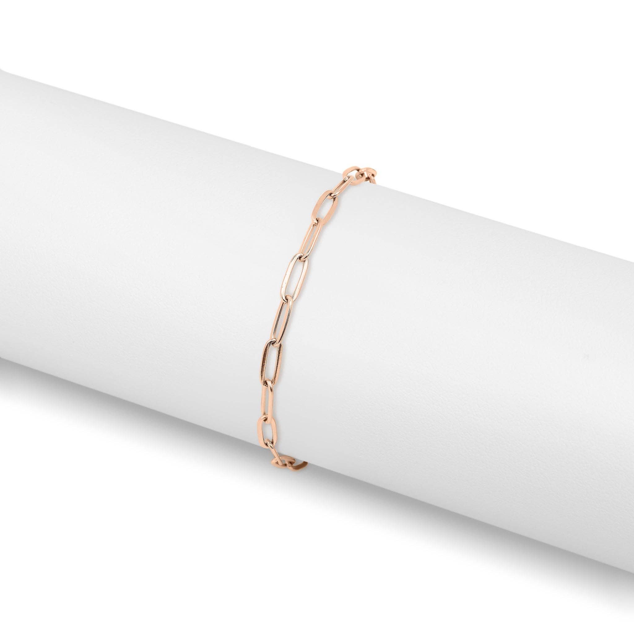 18K Gold PVD Paperclip Chain Anklet