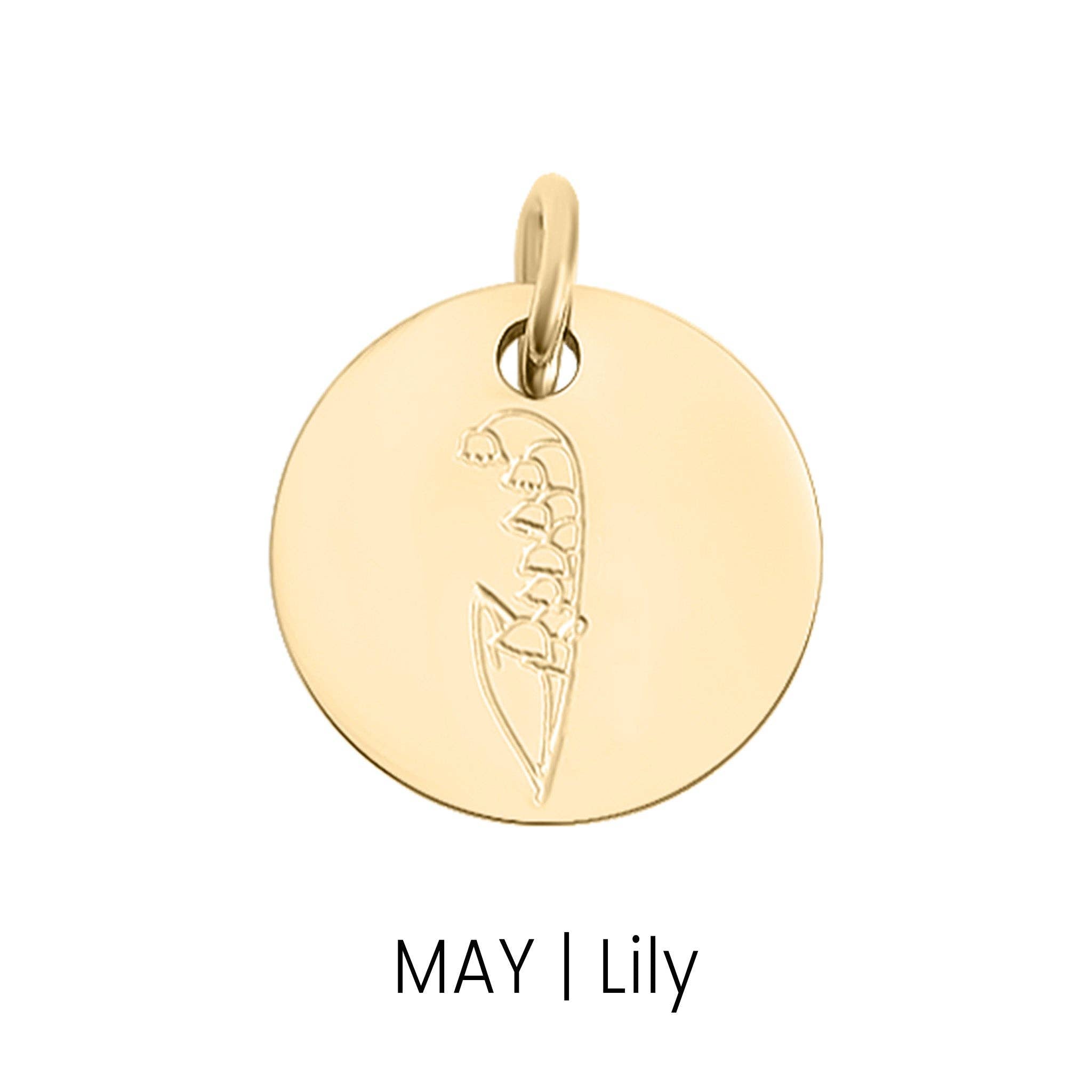 18K Gold PVD Stainless Steel Birth Flower Charm