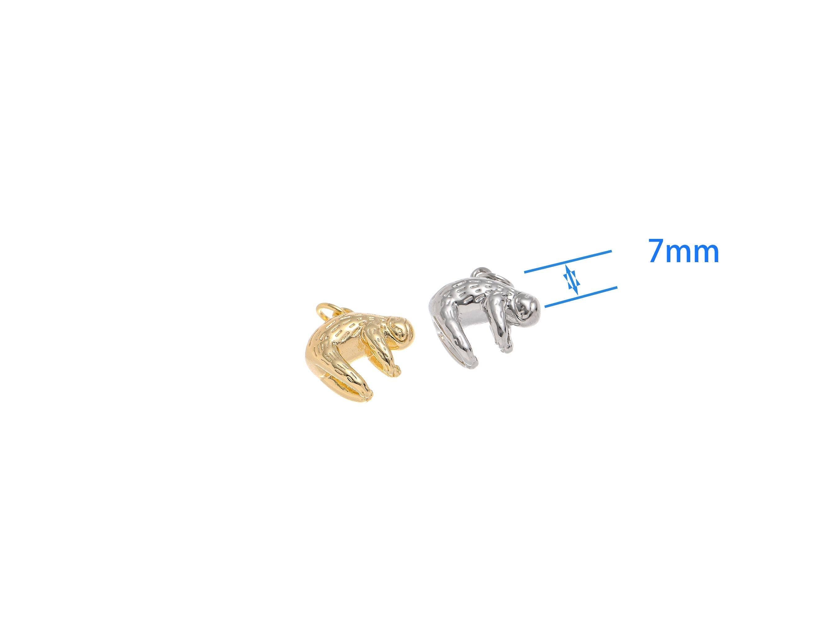Dainty Sloth Charm | Gold & Silver | Good Luck Jewelry