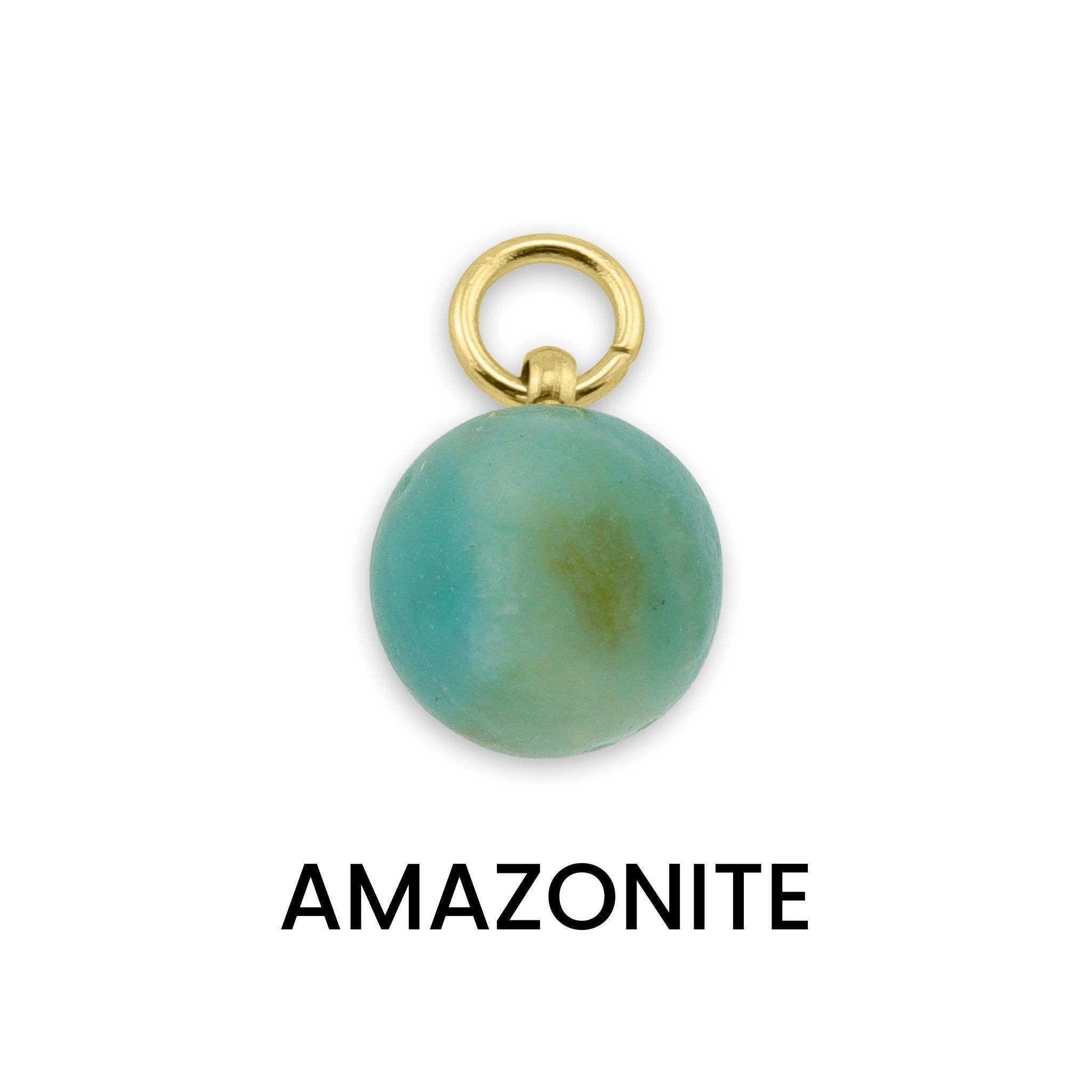18K Gold PVD Semi-Precious Natural Stone Charms